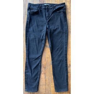 Sam Edelman Black Jeans Women Size 31 The Kitten Mid Rise Skinny Ankle Stretch